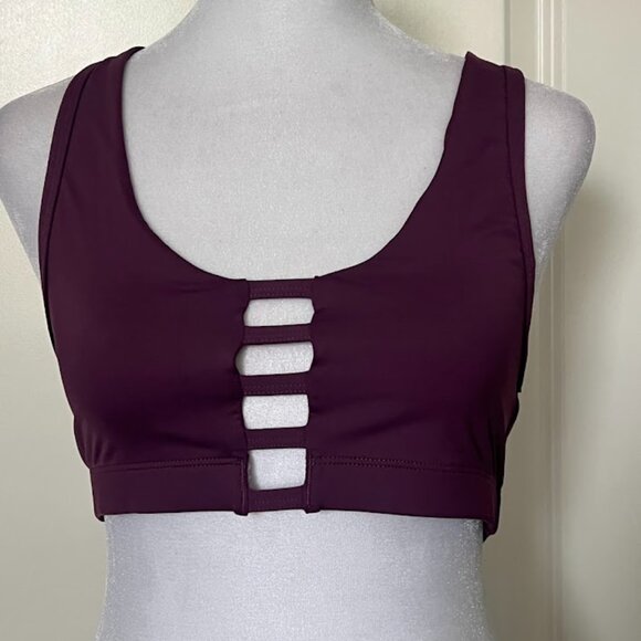 Victoria's Secret PINK Purple Ultimate Cage Front Unlined Sports Bra Medium - Picture 2 of 11